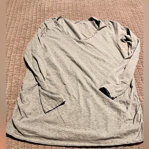 Motherhood Maternity Gray Long Sleeve Top